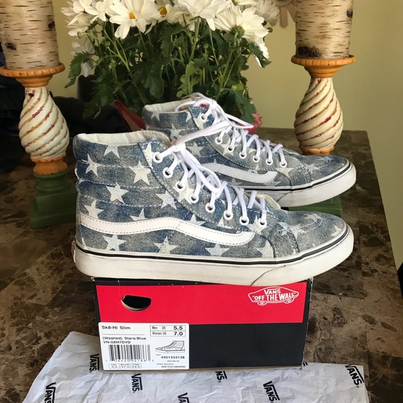 VANS High Tops SUPER CUTE! M 5.5 W 7 🌺 - Picture 2 of 8